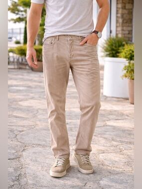 Brunello Cucinelli Beige Five-Pocket Pants Size 52 (US 36)  Cropped